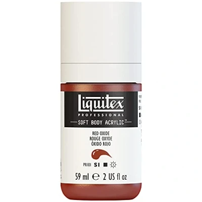 Image de Liquitex 1959335 Peinture acrylique professionnelle Soft Body Consistance crémeuse et couvrante Haute pigmentation Résistant à la lumière au vieillissement Flacon de 59 ml Rouge oxyde
