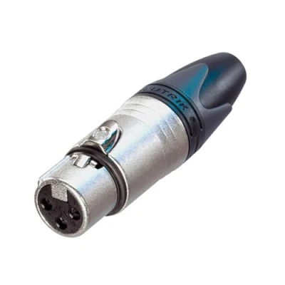 Afbeelding van XLR connector Neutrik 3 pin (Metaal, Vrouwelijk, Trekontlasting)
