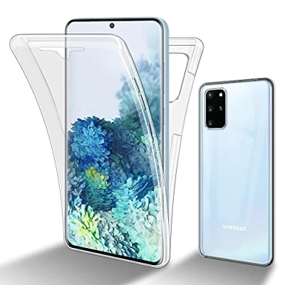 Afbeelding van Cadorabo Hoesje geschikt Voor Samsung Galaxy S20 PLUS in TRANSPARANT 360 Full Body Case Cover Beschermhoes en achterbescherming, all round bescherming met displaybescherming
