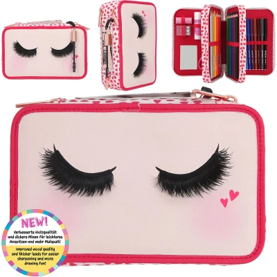 Afbeelding van Depesche TOPModel 3 vaks etui BEAUTY GIRL