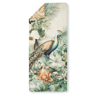 Afbeelding van HIP Yoga / Reishanddoek &quot;bladeren en vogels&quot; Multi (75x180 cm) Microvezel