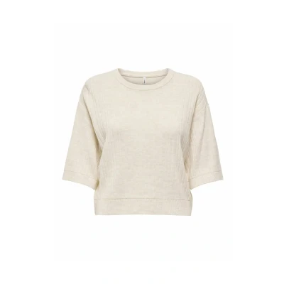Afbeelding van ONLY Onlthea Oneck Tshirt basic, Dames, Maat: XL, Pumice stone