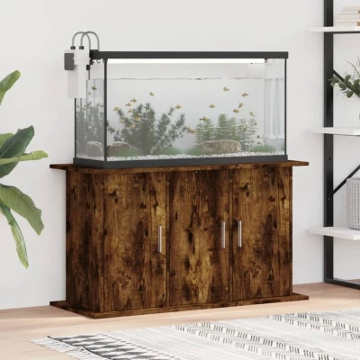 Afbeelding van vidaXL Aquariumstandaard 101x41x58 cm bewerkt hout gerookt eikenkleur