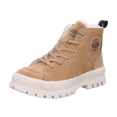 Afbeelding van Palladium Pallashock ZIP WARM Sneakers hoog, Maat: 42, Brown Leer
