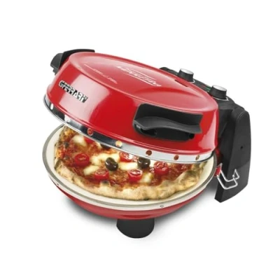 Image de G3 Ferrari G10032 Pizzeria Goûter Napolitain, Four Pizza Plus ÉVO, Double Pierre Réfractaire (diamètre 31 cm), 1200 W, Minuteur 5&#039;, Livre de Recettes inclus, Rouge