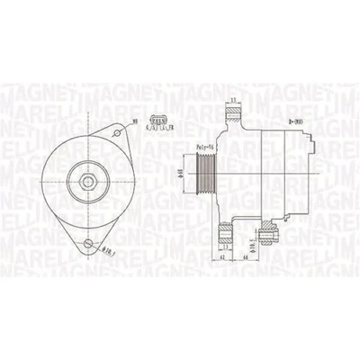 Afbeelding van MAGNETI MARELLI 063732112010 Dynamo / Alternator 12V 120A