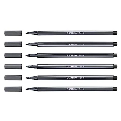 Afbeelding van STABILO Pen 68 Premium Viltstift Diep Koud Grijs per stuk