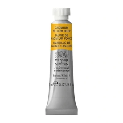 Afbeelding van Winsor &amp; Newton 0102111 Professional Watercolours (fijne aquarelverf, tube met 5 ml hoogste pigmentatie, uitstekende lichtbestendigheid) donker cadmium geel