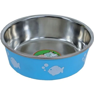 Afbeelding van Homestyle Kat Eetbak Vis Lichtblauw Kattenvoerbak 11 cm