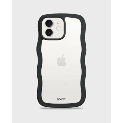 Afbeelding van Holdit Hoesje Geschikt voor iPhone 12 Pro / Wavy Case Zwart