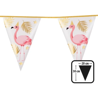 Afbeelding van Vlaggenlijn Flamingo goud 4m
