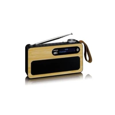 Afbeelding van Lenco PDR 040BAMBOO BK DAB+/FM radio Bluetooth® Bamboo Zwart Black