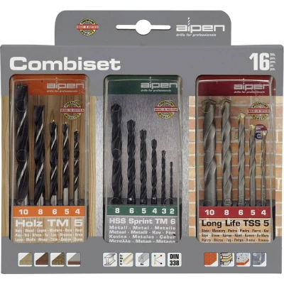 Afbeelding van Alpen 801003100 Universeel boor assortiment 16 delig