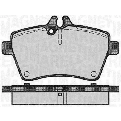 Afbeelding van MAGNETI MARELLI 363916060309 Remblokkenset Geschikt voor slijtage waarschuwingscontact MERCEDES BENZ: B Class, A Class