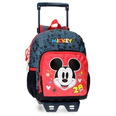 Afbeelding van Disney Mickey Get Moving tas, Meerkleurig, Rugzak 28 + trolley, trolley