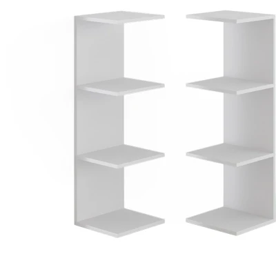 Afbeelding van Vicco Set van 2 wandplanken Paolo, wit, 30 x 95 cm
