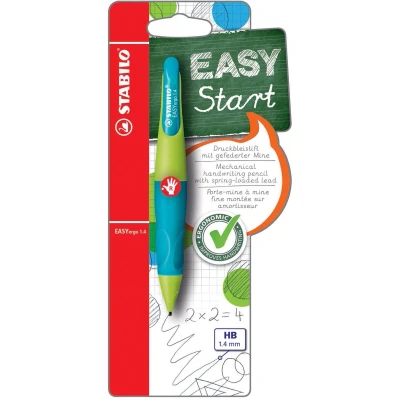 Afbeelding van STABILO EASYergo vulpotlood, 1,4 mm, voor rechtshandigen, blister van 1 stuk, groen en marine vulpotlood
