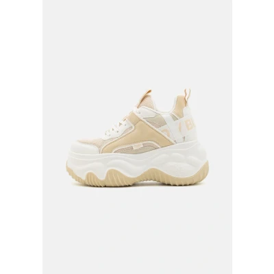 Afbeelding van Buffalo Blader Matcha Sneakers laag, Dames, Maat: 40, Cream/white Imitatieleer/ textiel