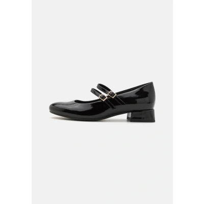 Afbeelding van Marco Tozzi Ballerina&#039;s met enkelbandjes, Dames, Maat: 36, Black Hoogwaardig imitatieleer