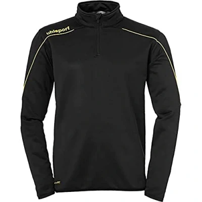 Afbeelding van uhlsport Stream 22 1/4 Zip Top voor jongens, zwart/limoengeel, maat 128