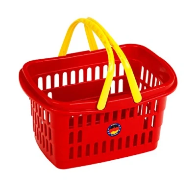 Afbeelding van Klein Toys winkelmandje 26,5x17,5x14 cm hoogwaardig kunststof incl. praktische handgrepen met afgeronde randen rood geel