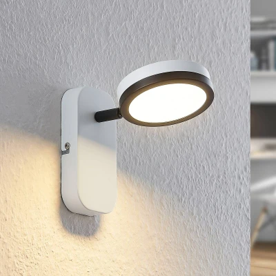 Afbeelding van Lindby buitenspot 1licht IJzer H: 15 cm GX53 wit, zwart Inclusief lichtbron