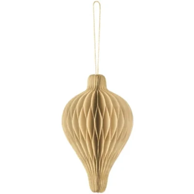 Afbeelding van Kersthanger Creme Druppel 13 cm