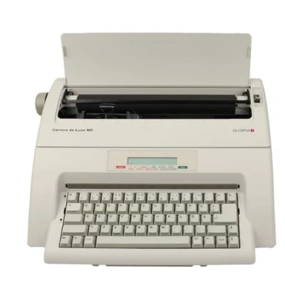 Afbeelding van Olympia schrijfmachine Carrera de Luxe MD Elektronische met correctiegeheugen incl. kleurlint lettergrootte 10 15 Automatische invoer van papier