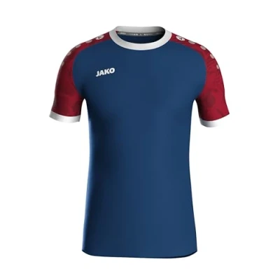 Afbeelding van JAKO Shirt Iconic KM navy/chillrood 116 / 128