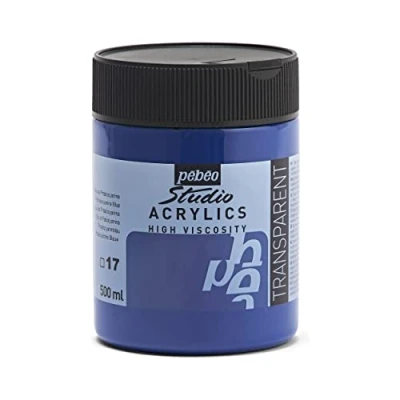 Afbeelding van Pébéo acrylverf Fine Studio blauw Fhtalocyanineblauw 500 ml