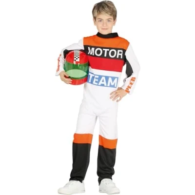Afbeelding van Fiestas Guirca Verkleedpak Coureur Junior Wit Maat 122/134