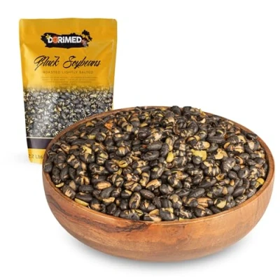 Afbeelding van sojabonen, zwart, 1 kg, geroosterd, licht gezouten, rijk aan eiwitten, glutenvrij en GMO vrij, zwarte soja edamames