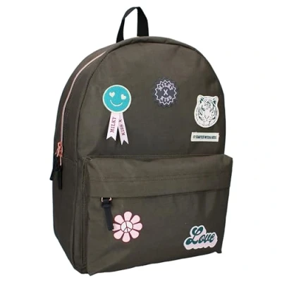 Afbeelding van Milky Kiss Love Always Wins Rugzak Schooltas meisje Army