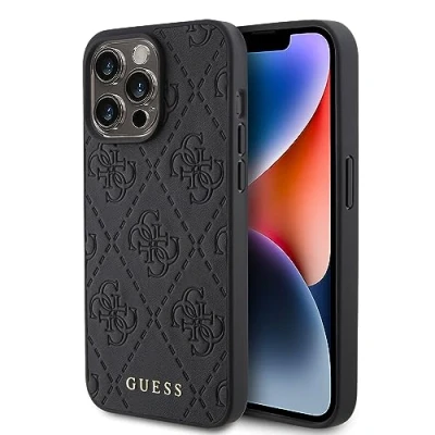 Afbeelding van Guess 4G Stamped Back Case Geschikt voor Apple iPhone 15 Pro Max (6.7&quot;) Zwart