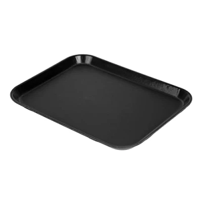 Afbeelding van Cambro EpicTread rechthoekig antislip glasvezel dienblad zwart 35x27cm