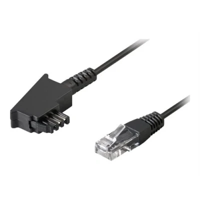Image de goobay Câble de téléphone RJ 45 (M) pour TAE F 15 m noir