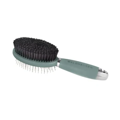 Afbeelding van Waldhausen Dubbele borstel met gel handvat maat One size black/rosegold