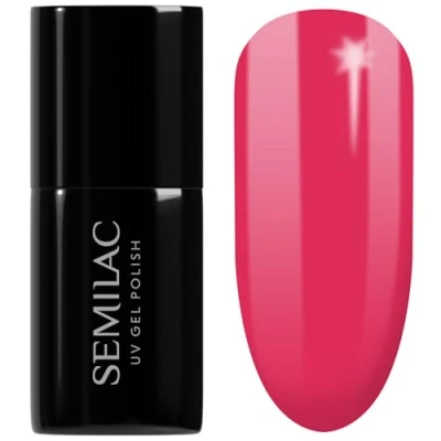 Afbeelding van SEMILAC 510 Rich Doll Pink gelnagellak, 100% geurloos, langdurig en gemakkelijk aan te brengen, uv /led voor manicure pedicure thuis of in de salon, 7 ml
