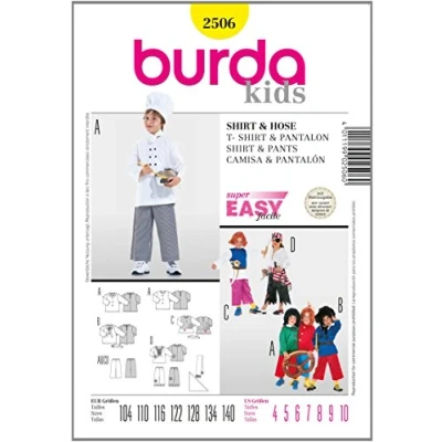 Afbeelding van Burda Naaipatroon 2506 Piraat, kok en dwerg
