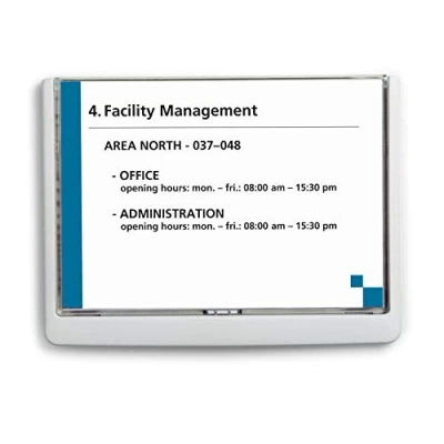 Afbeelding van Durable 486602 Click Sign deur en signaleringsplaat met profielframe, kunststof, A5 formaat, liggend 210 x 148,5 mm, wit
