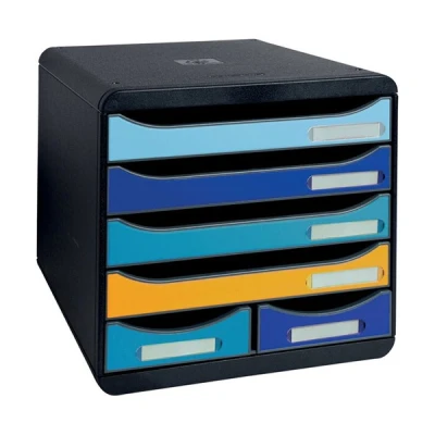 Image de Exacompta Bee Blue Maxi module de classement (6 tiroirs) couleurs assorties