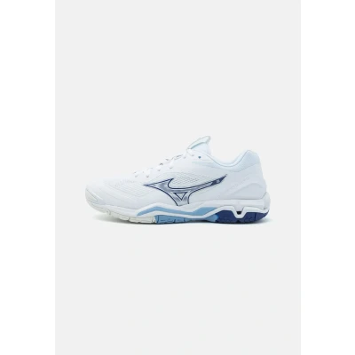 Afbeelding van Mizuno WAVE STEALTH 6 Handbalschoenen Wit/BellwetherBlauw/BelAirBlu Dames/Heren Maat 42.5