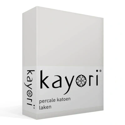 Afbeelding van Kayori Shizu Laken Katoenperkal Zilvergrijs 240/280 (Kleur: Grijs)