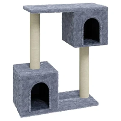 Afbeelding van vidaXL Kattenkrabpaal met sisal krabpalen 60 cm lichtgrijs