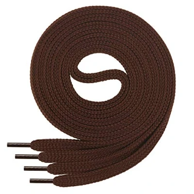 Afbeelding van Di FICC vecchiano 1 paar kwaliteitsveters van polyester scheurvast plat ca. 7 mm breed, 27 kleuren, 60 200 cm lang, Bruin