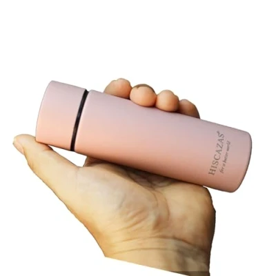 Afbeelding van Thermosfles 150 ml, superklein, roestvrij staal #316, mini formaat (roze)