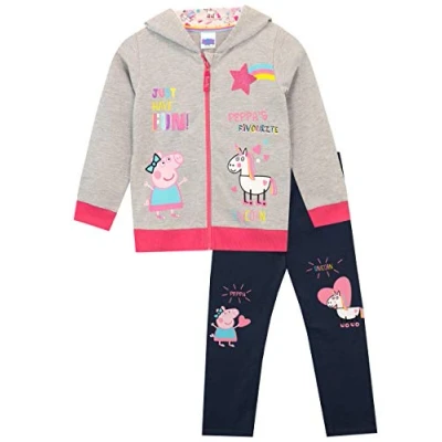 Afbeelding van Peppa Pig Set leggings en sweatshirt met capuchon eenhoorn meisje, Meerkleurig