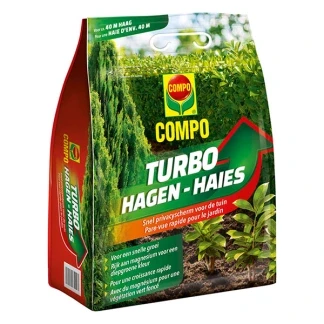 Afbeelding van COMPO Turbo hagen meststof voor en nieuwe aanplantingen zak 4kg (40 lopende meter)