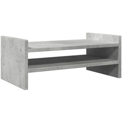 Afbeelding van vidaXL Monitorstandaard 50x27x20 cm bewerkt hout betongrijs