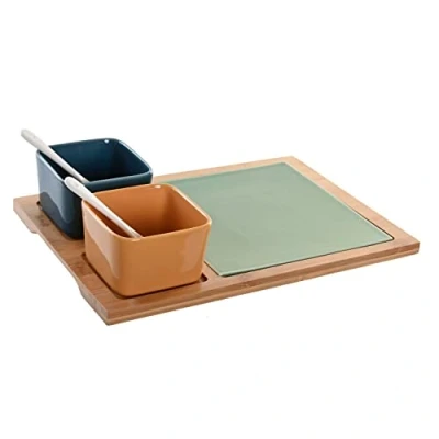 Afbeelding van Set voor voorgerechtjes DKD Home Decor 31 x 21 6 cm Porselein Multicolour Onderdelen